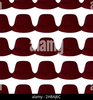 Illustration on theme colored pattern hats panama, beautiful caps in white background. Caps pattern consisting of collection hats panama for wearing. Stock Vector