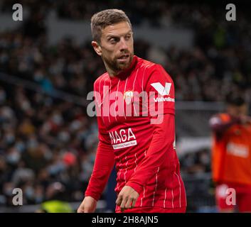 Madrid, Spain. 28th Nov, 2021. Diego Carlos (Sevilla) Football/Soccer ...