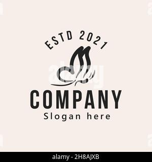 Butterfly logo design vector illustration isolated design, for spa medical and beauty element Stock Vector