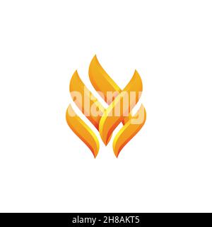 modern fire flame logo logo Ideas. Inspiration logo design. Template Vector Illustration. Isolated On White Background Stock Vector
