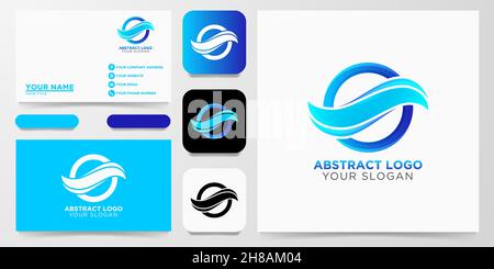 Abstract Wave Logo Design, Vector Illustration Stock Vector