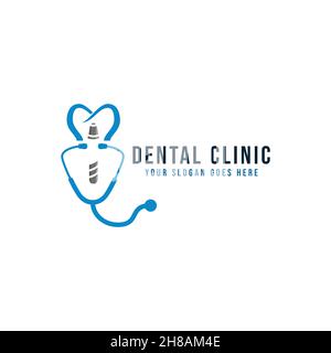 doctor, dental care logo Ideas. Inspiration logo design. Template Vector Illustration. Isolated On White Background Stock Vector
