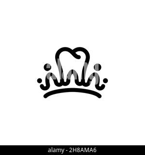 dental crown logo Ideas. Inspiration logo design. Template Vector Illustration. Isolated On White Background Stock Vector