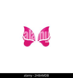 Abstract Luxurious Colorful Gradient Butterfly logo Ideas. Inspiration logo design. Template Vector Illustration. Isolated On White Background Stock Vector