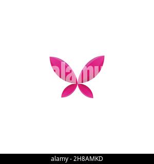Abstract Luxurious Colorful Gradient Butterfly logo Ideas. Inspiration logo design. Template Vector Illustration. Isolated On White Background Stock Vector
