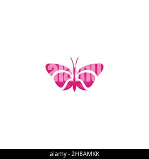 Abstract Luxurious Colorful Gradient Butterfly logo Ideas. Inspiration logo design. Template Vector Illustration. Isolated On White Background Stock Vector