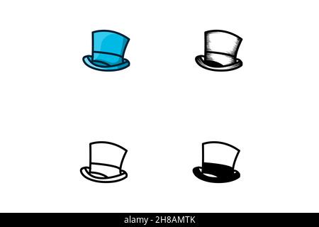 magician hat isolated on white background, vector illustration Stock Vector