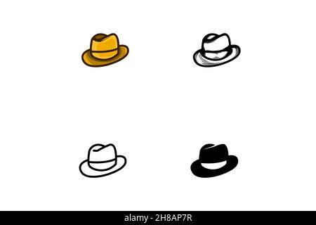 cowboy hat cap isolated on white background, vector illustration Stock Vector
