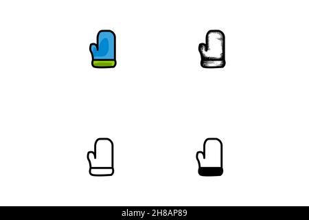 glove isolated on white background, vector illustration Stock Vector
