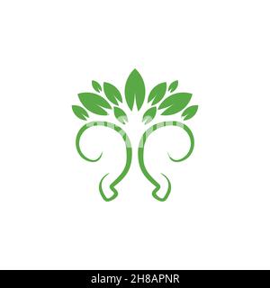 tree logo  Ideas. Inspiration logo design. Template Vector Illustration. Isolated On White Background Stock Vector
