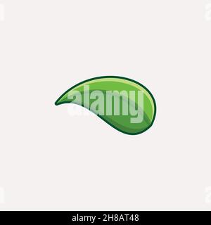 green leaf nature  logo Ideas. Inspiration logo design. Template Vector Illustration. Isolated On White Background Stock Vector