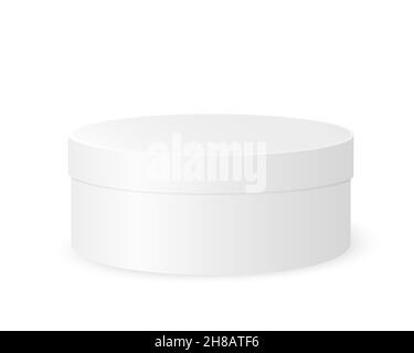 Plastic round container box package design illustration template Stock ...