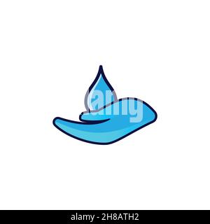plumbing, water care logo Ideas. Inspiration logo design. Template Vector Illustration. Isolated On White Background Stock Vector