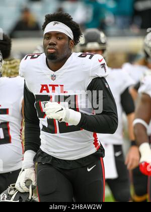 November 28, 2021 - Jacksonville, FL, U.S: Jacksonville Jaguars linebacker  Josh Allen (41) during 1st half NFL football game between the Atlanta  Falcons and the Jacksonville Jaguars at TIAA Bank Field in