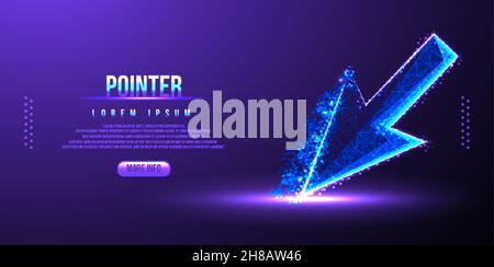 pointer low poly wireframe Stock Vector