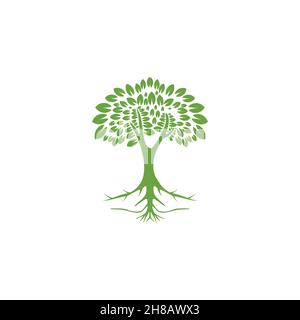 tree logo  Ideas. Inspiration logo design. Template Vector Illustration. Isolated On White Background Stock Vector