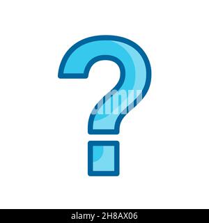 question mark business and school icon vector illustration isolated on white background Stock Vector