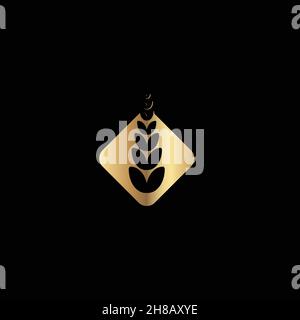 Wheat rice agriculture logo Ideas. Inspiration logo design. Template Vector Illustration. Isolated On White Background Stock Vector