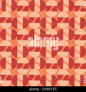 Simple and elegant geometric shapes will decorate any surface or thing and make it attractive. Rounded seamless pattern for prints, textile, web, adve Stock Vector