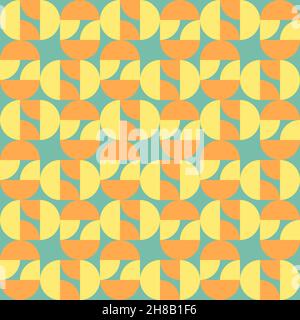 Simple and elegant geometric shapes will decorate any surface or thing and make it attractive. Rounded seamless pattern for prints, textile, web, adve Stock Vector