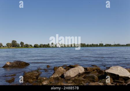 Shore of the Saint Lawrence river in east end Montreal. Quebec,Canada Stock Photo