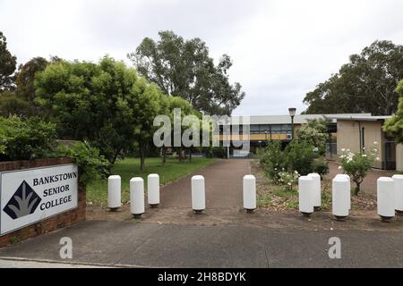 Bankstown Senior College, previously known as Bankstown Boys High School, Antwerp St, Bankstown NSW 2200 Stock Photo