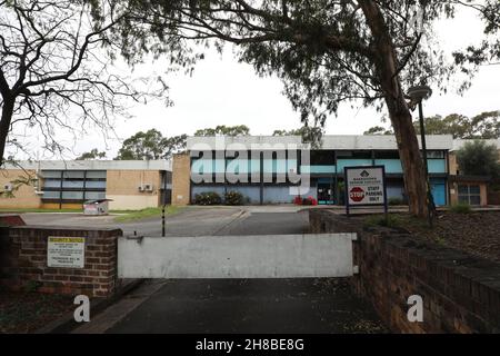 Bankstown Senior College, previously known as Bankstown Boys High School, Antwerp St, Bankstown NSW 2200 Stock Photo