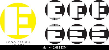 E letter simple logo design Stock Vector