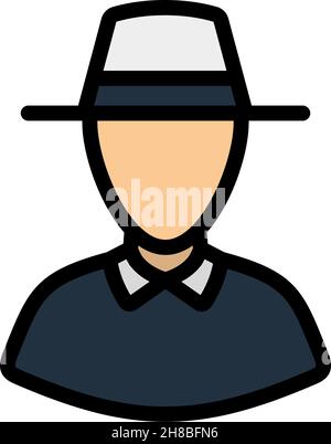 Cricket Umpire Icon. Editable Bold Outline With Color Fill Design. Vector Illustration. Stock Vector