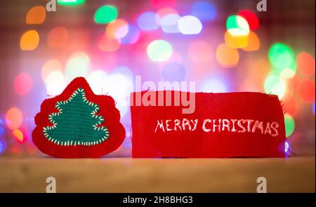 Knitting seamless pattern witch drcoration knitting stylish text. Stock Photo