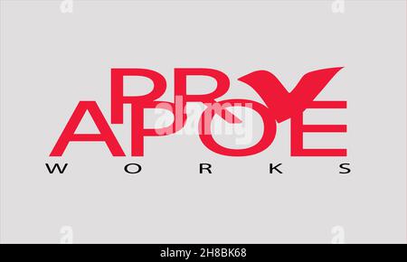 approve works symbol vector design Stock Vector