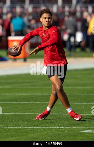 San Francisco 49ers defensive end Nick Bosa (97) during warmups before the  start of the game against the Minnesota Vikings in San Francisco, Sunday No  Stock Photo - Alamy