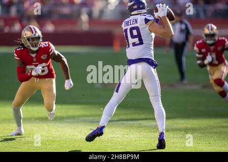 Santa Clara, California, USA. 29th Aug, 2019. August 29, 2019: Los Angeles  Chargers running back Troymaine Pope (35) is tackled by San Francisco 49ers  defensive back Dontae Johnson (48), during a NFL