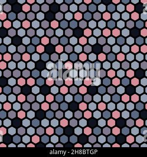 Abstract hexagonal pattern design overlapping design artwork decorative. Cover style of minimal background. Illustration vector Stock Vector