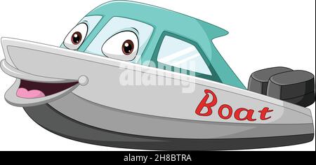 Cartoon smiling boat mascot character Stock Vector Image & Art - Alamy