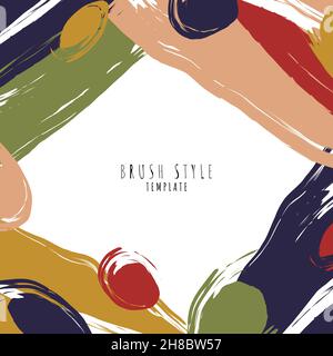 Abstract colourful doodle design free hand drawing template. Overlapping with modern style artwork background. Stock Vector