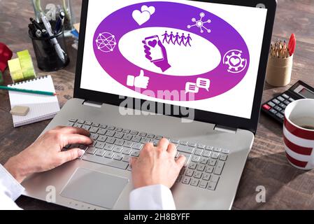 Followers concept shown on a laptop screen Stock Photo