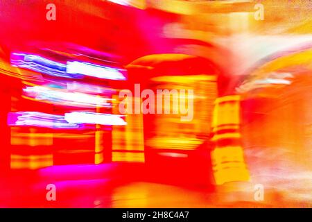 Blurred colours of red, blue, orange  and yellow. Abstract background. Stock Photo