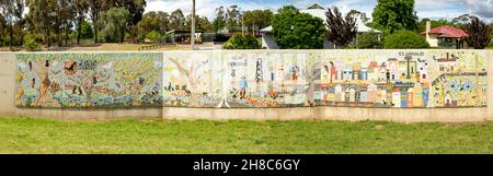 Mosaic Mural Art, St Arnaud, Victoria, Australia Stock Photo