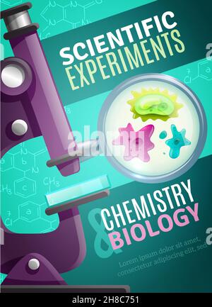 chemistry laboratory beaker flask magnifying glass Stock Vector Image ...