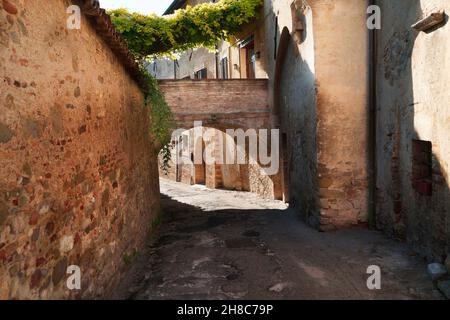 Old Town, Alley, Bevagna, Umbria, Italy, Europe Stock Photo