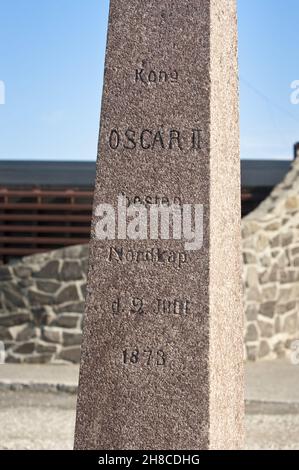 Monument North Cape, Norway, Honningsvag Stock Photo