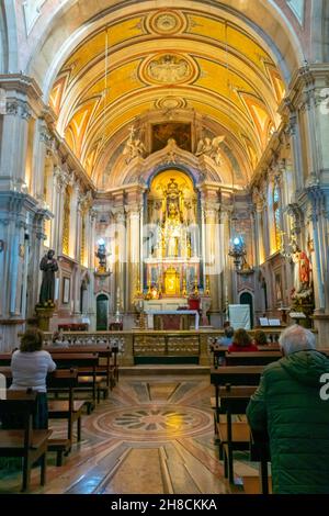 Lisbon, Portugal. Altar of Santo Antonio de Lisboa Church. Built on ...