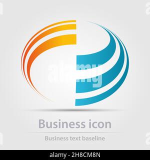 Originally designed color abstract vector business icon for creative design tasks Stock Vector