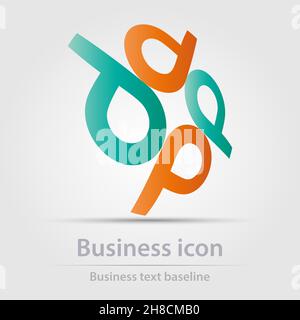 Originally designed color abstract vector business icon for creative design tasks Stock Vector