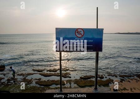 Sri Lanka, Colombo, ville, Stadt, city, bâtiment, Gebäude, building, plage, Strand, beach Stock Photo