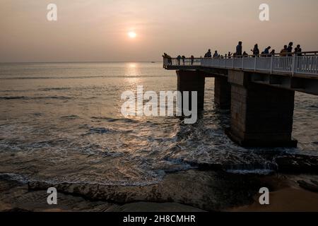 Sri Lanka, Colombo, ville, Stadt, city, bâtiment, Gebäude, building, plage, Strand, beach Stock Photo