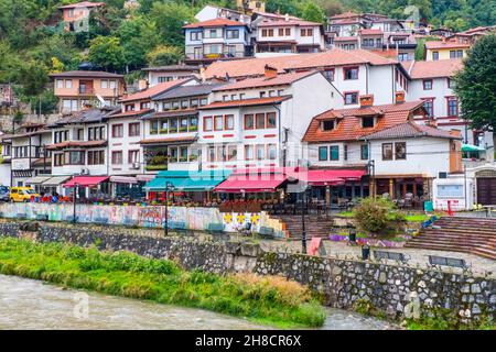 Bistrica riverside views, old town, Prizren, Kosovo Stock Photo