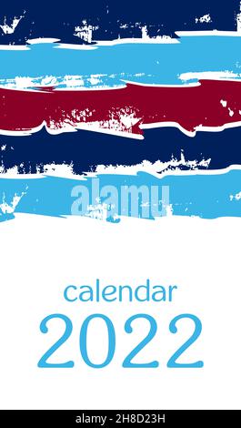 Cover Desk Calendar 2022, happy new year, book cover, booklet, annual report, poster, presentation cover template, catalog, brochure flyer, magazine a Stock Vector