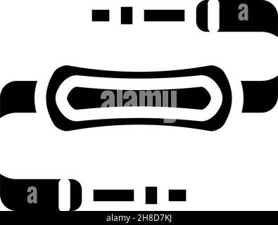 camera strap glyph icon vector illustration Stock Vector